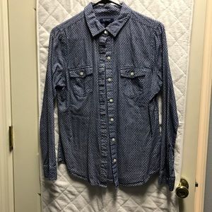 Old Navy polka dot chambray shirt